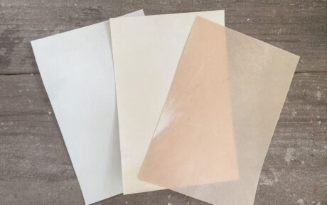 鹿皮紙　サンプル3種セット(スタンダード生成り/白、トラディショナル)　ハガキサイズ